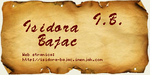 Isidora Bajac vizit kartica